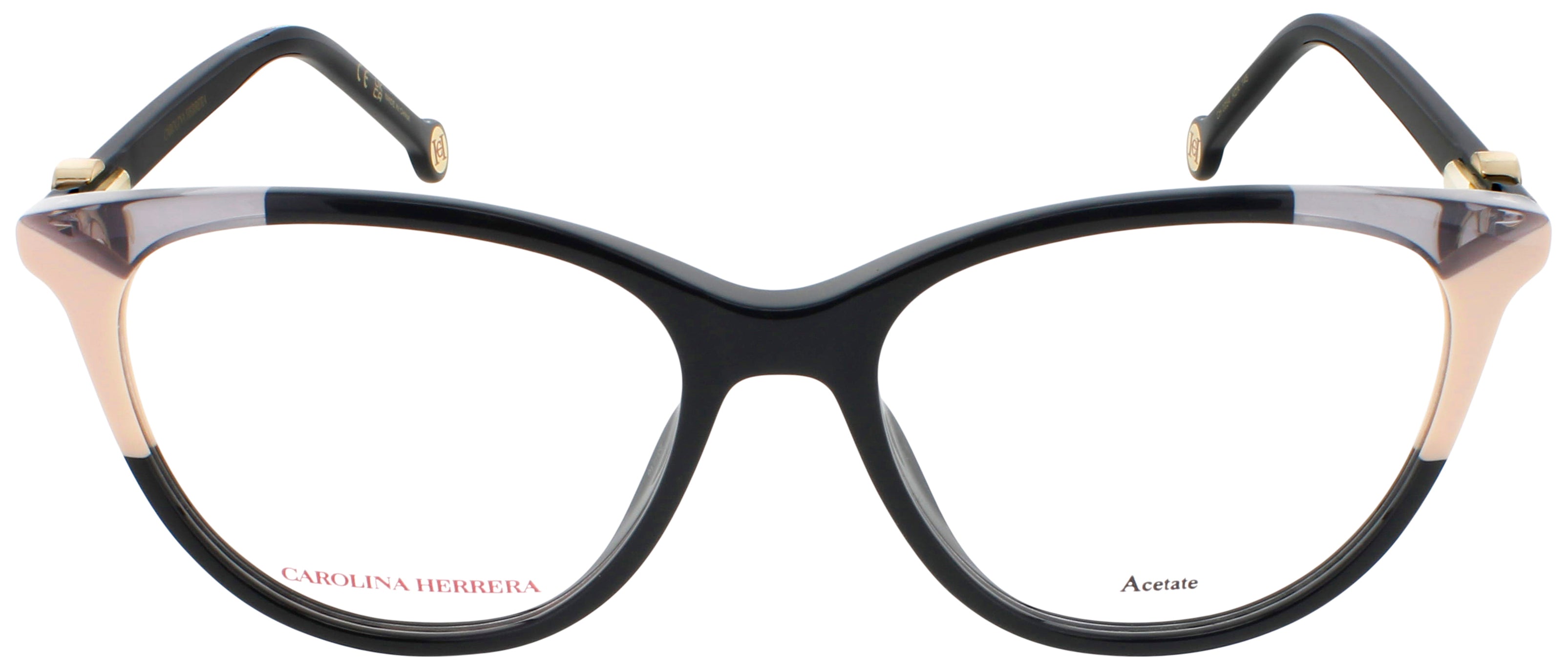 CAROLINA HERRERA CH-CH-0054-0KDX-53 0KDX Eyeglasses BLACK NUDE Frame 53 Mm