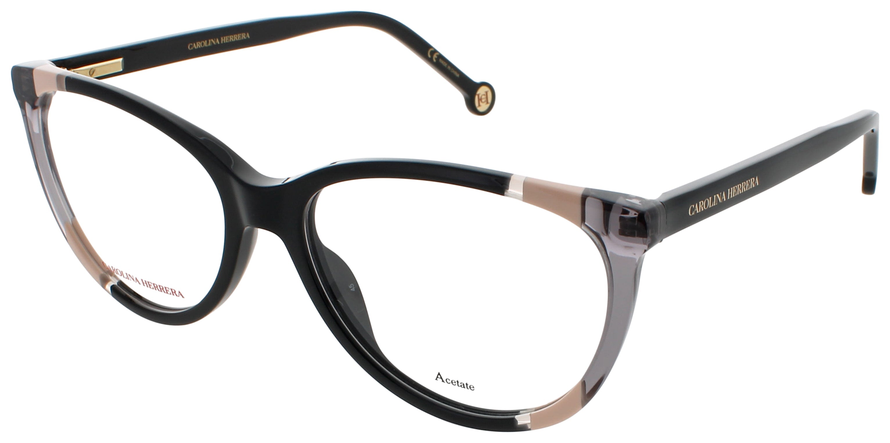 CAROLINA HERRERA CH-CH-0064-0KDX-55 0KDX Eyeglasses BLACK NUDE Frame 55 Mm