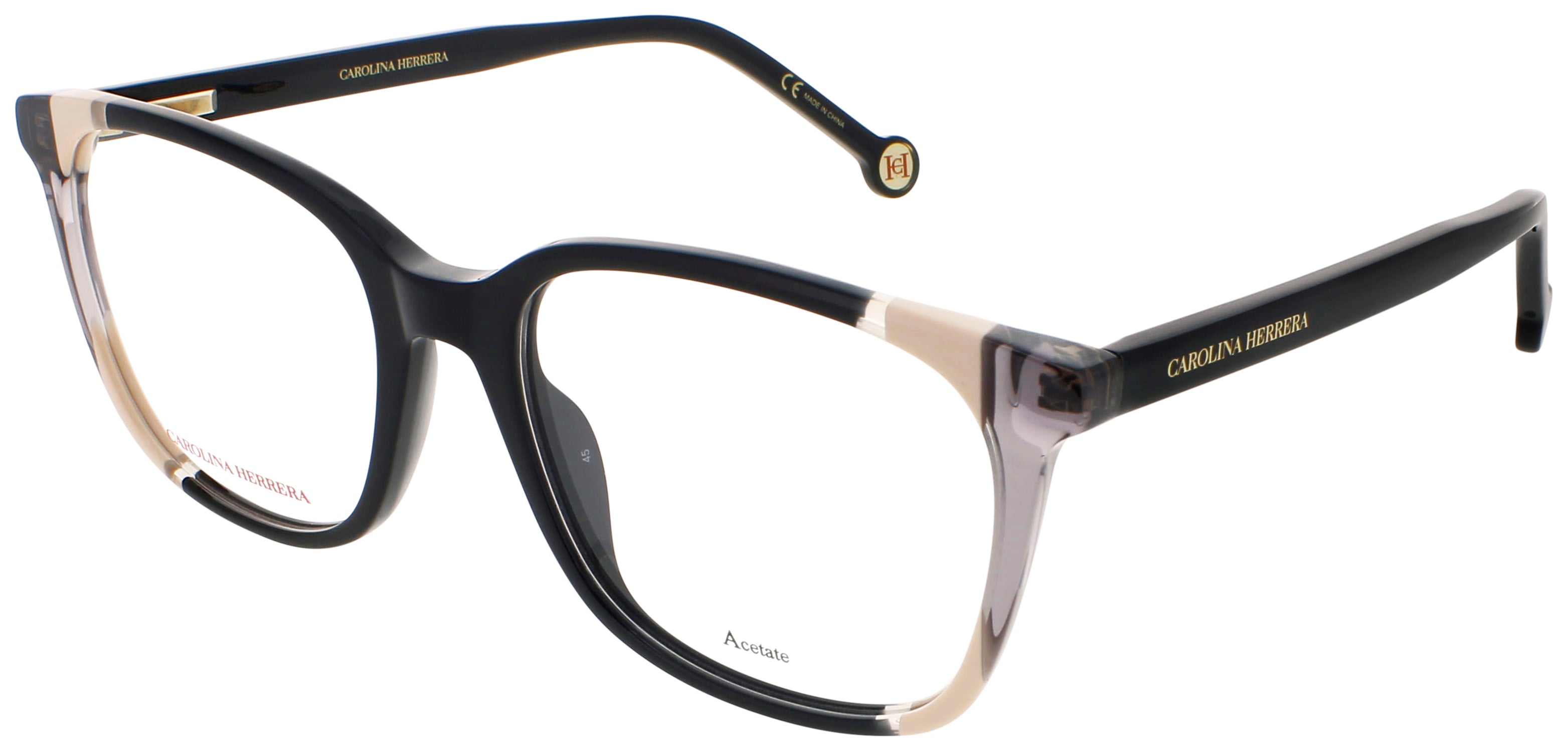 CAROLINA HERRERA CH-CH-0065-0KDX-52 0KDX Eyeglasses BLACK NUDE Frame 52 Mm