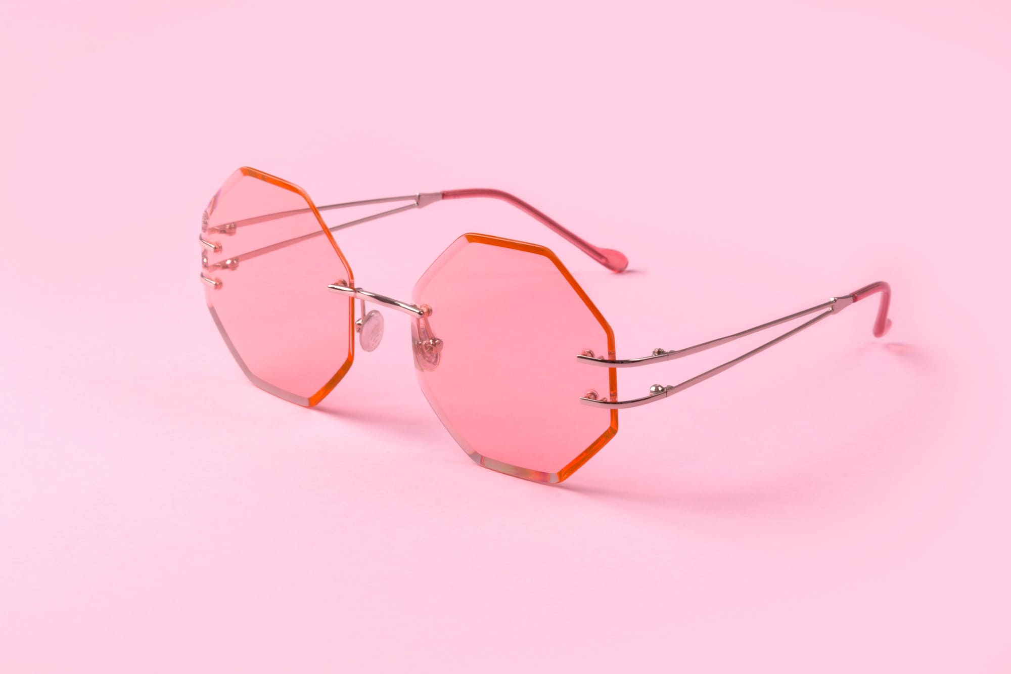pink-rimless-octagon-sunglasses