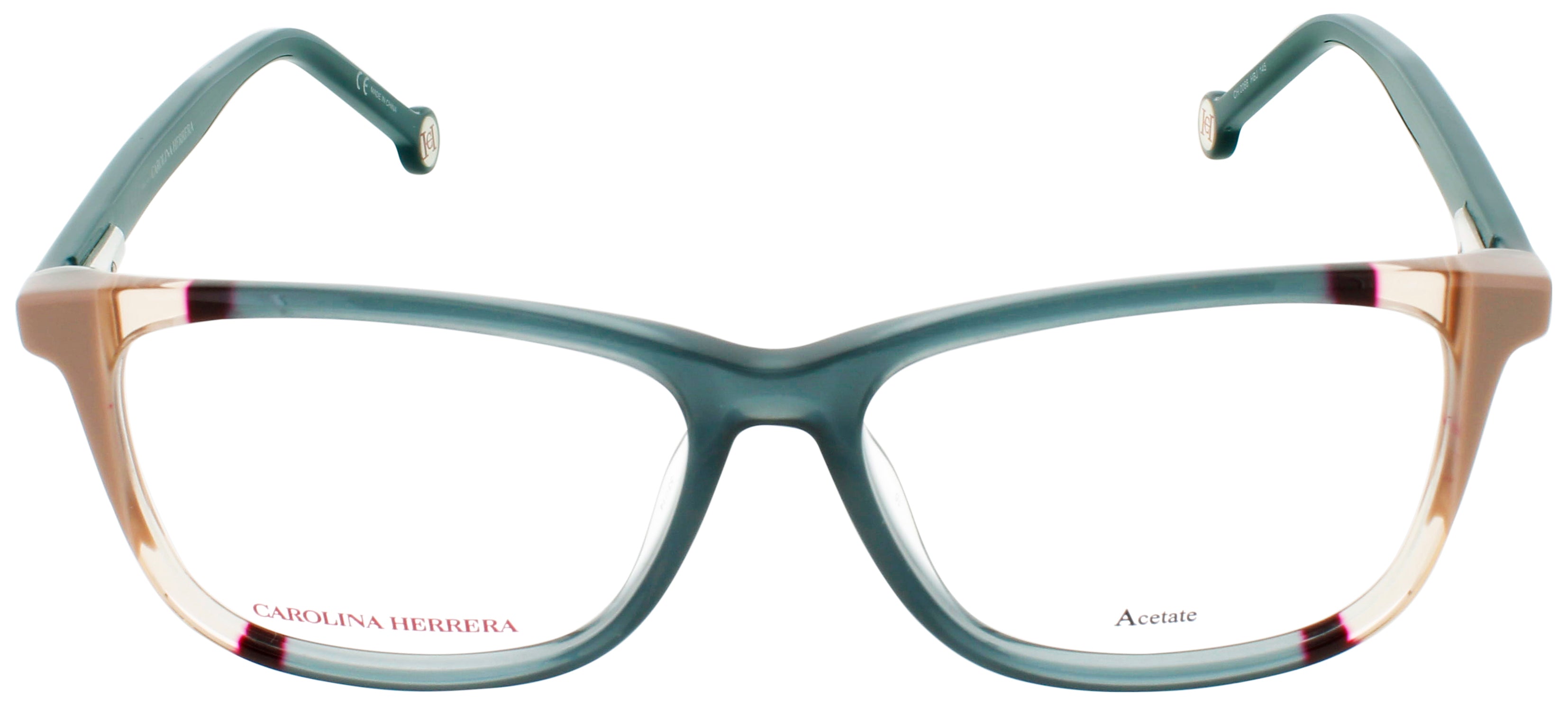 CAROLINA HERRERA CH-CH-0066-0HBJ-53 0HBJ Sunglasses TEAL BROWN Frame DEMO Lenses 53 Mm