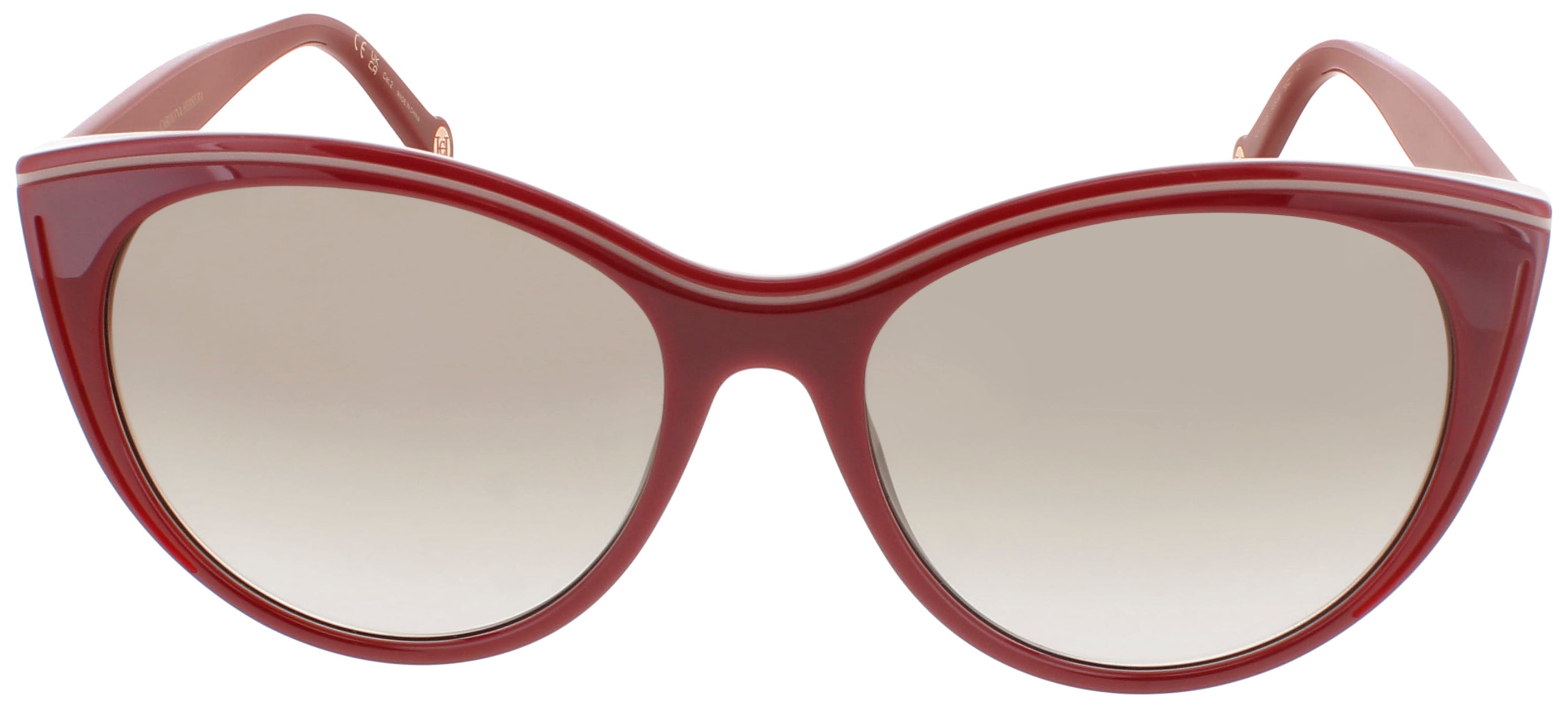 CAROLINA HERRERA CH-HER-0142/S-0R9S/HA 0R9S Sunglasses BURGUNDY BEIGE Frame BROWN GRADIENT Lenses 56 Mm