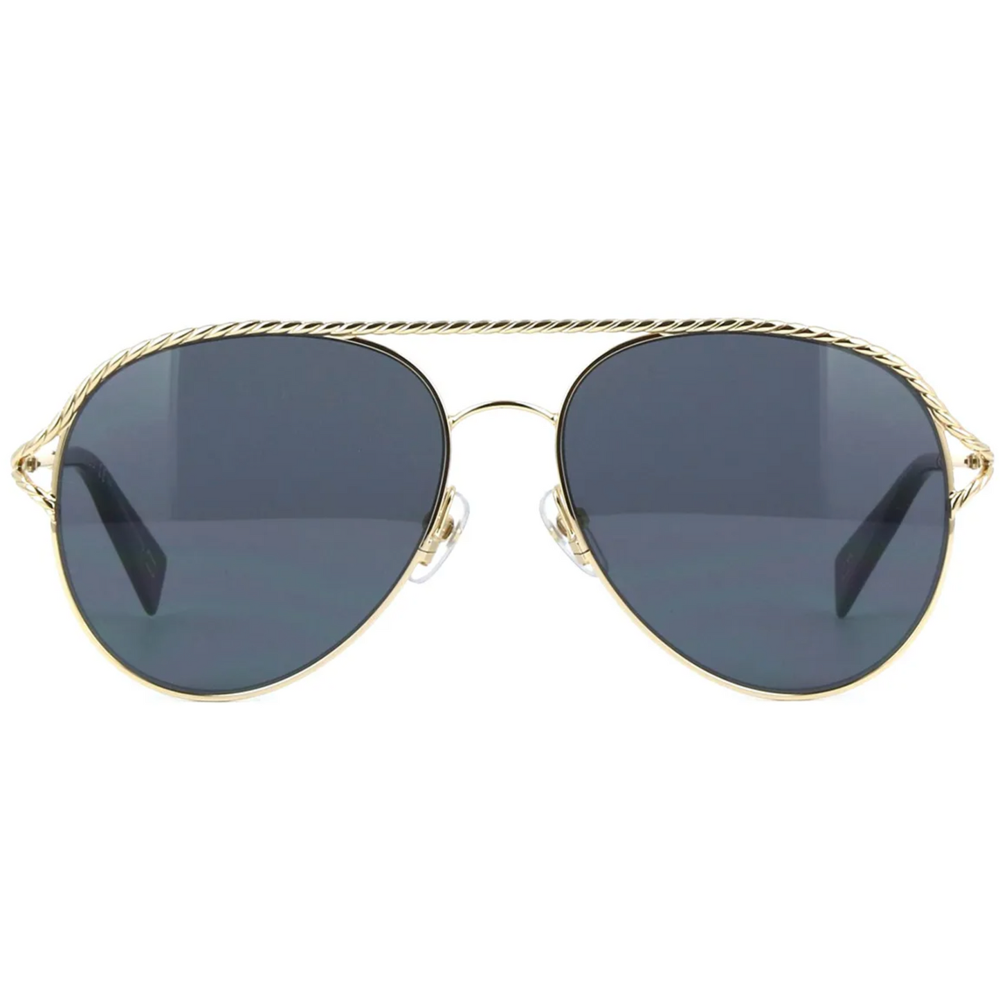 Marc Jacobs Marc 168/S RHLIR Sunglasses Gold Frame Dark Gray Lenses 58mm