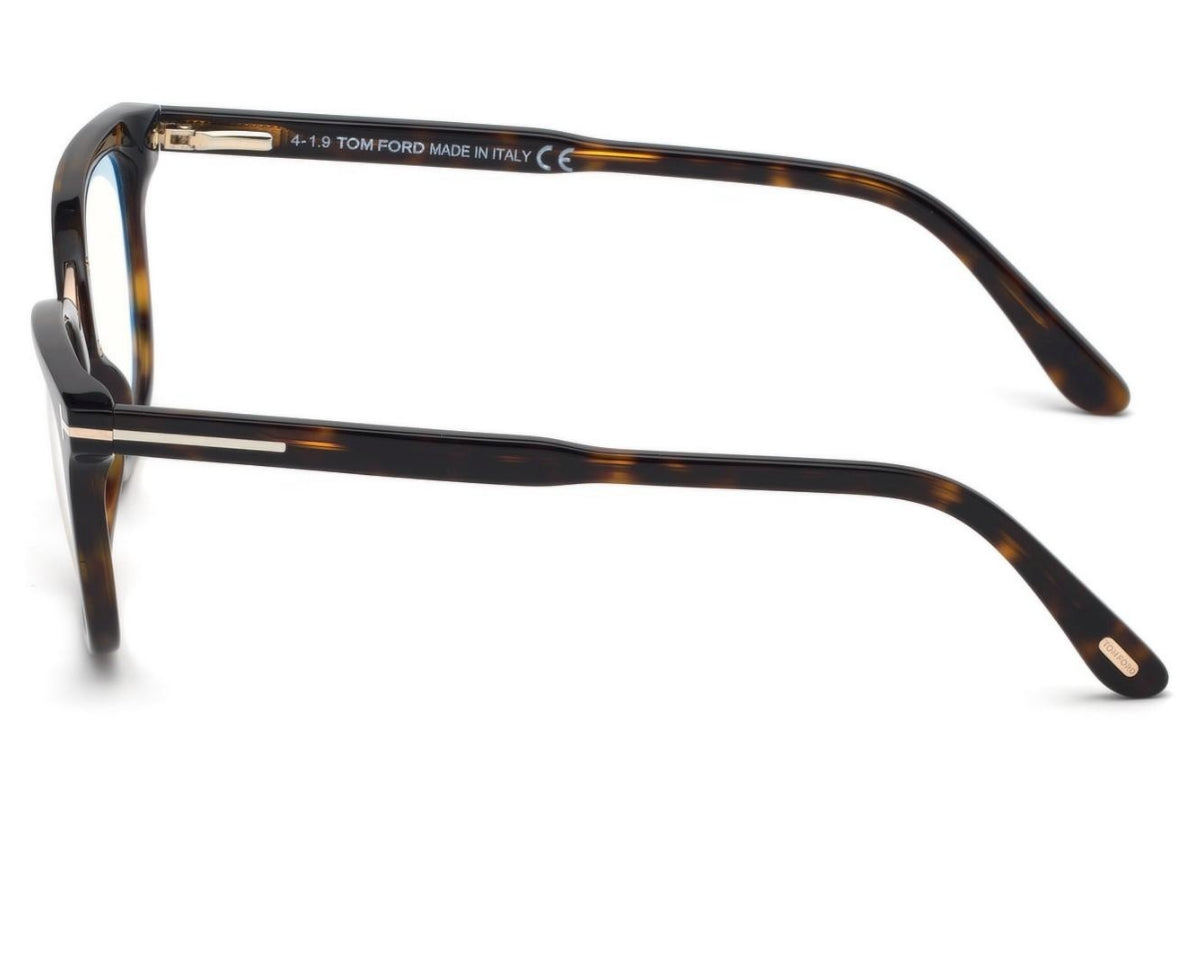 TOM FORD FT5637-B 052 Eyeglasses Shiny Classic Dark Havana Frame 52 mm