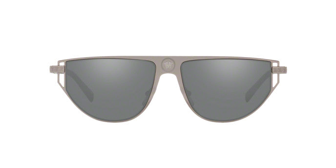 VERSACE VE2213 1001/6G Sunglasses Gunmetal Frame Gray Silver Mirrored Lens 57mm