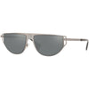 VERSACE VE2213 1001/6G Sunglasses Gunmetal Frame Gray Silver Mirrored Lens 57mm